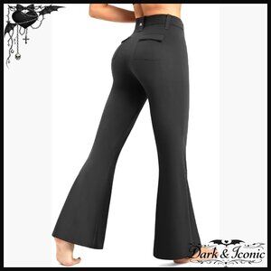 High Waisted Flare Yoga Pants with Pockets Tummy Control Bootcut Leggings
